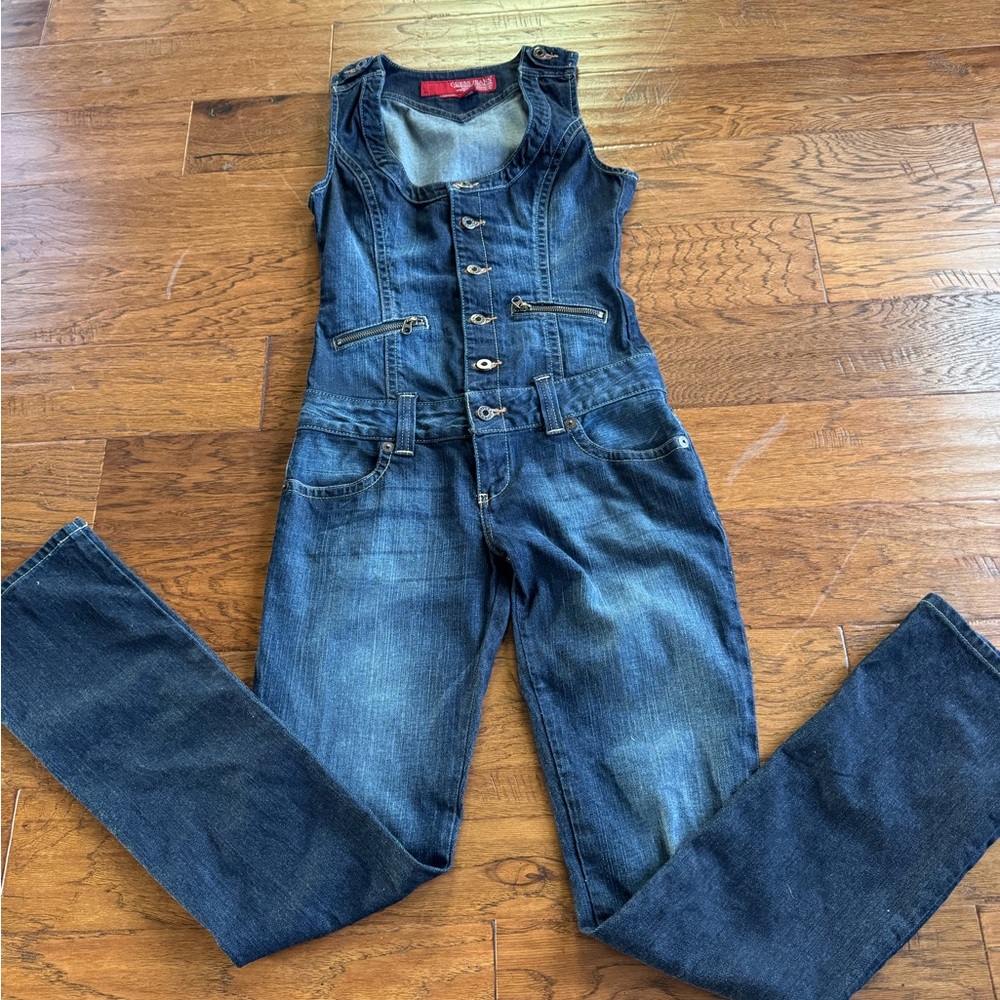 Vintage‎ Y2K Guess Jeans Stretch Denim Jumpsuit